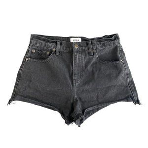 Pistola Black High Rise Non-Stretch Denim Shorts Style P4452FBK-NIH Size 27
